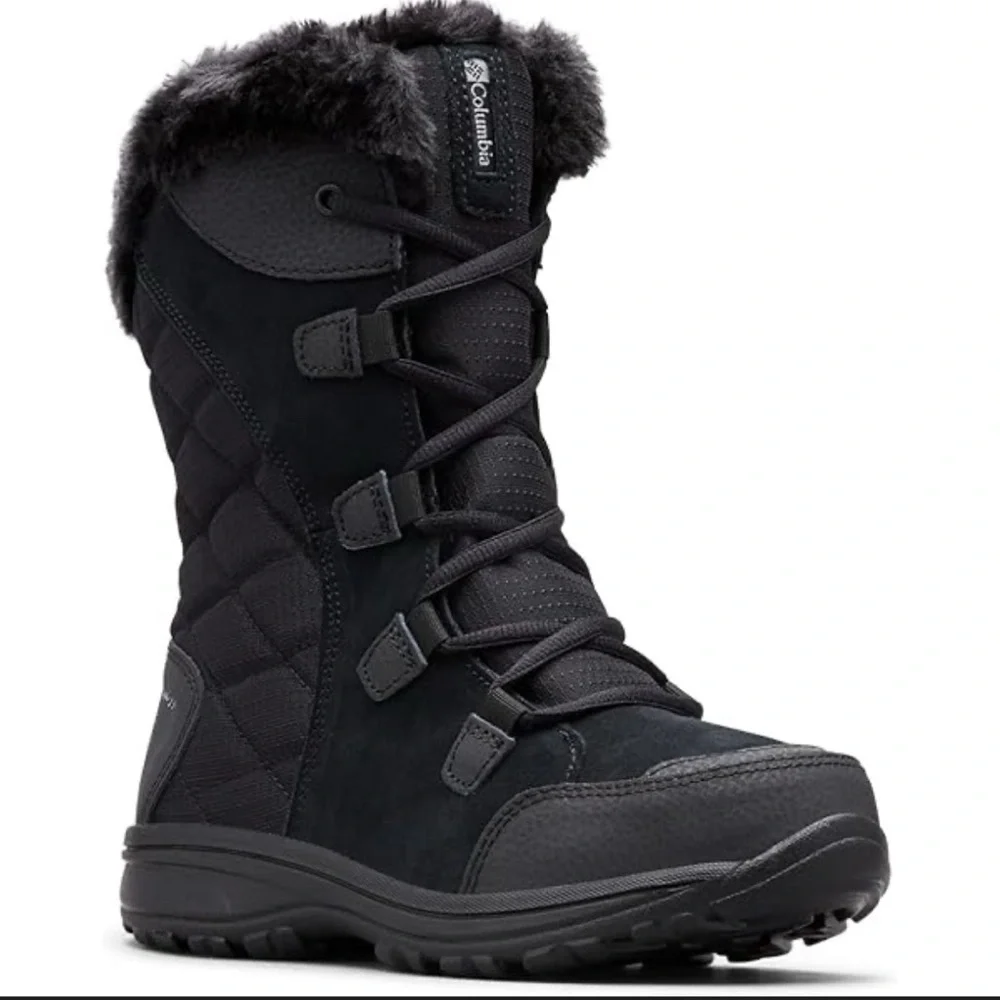 Columbia Women's Black and Gray Winter Boots
